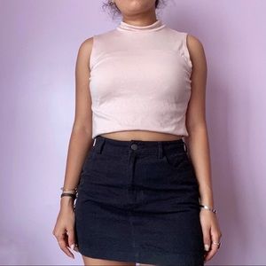 Sleeveless Turtleneck Top (Baby Pink)